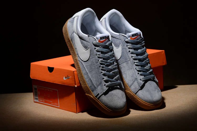 Nike Blazer Low PRM VNTG Grey Shoes - Click Image to Close